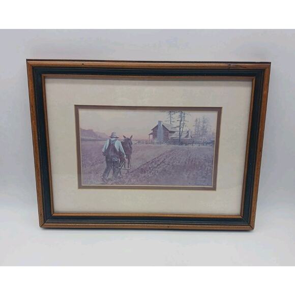 The Good Earth Ben Hampton Framed Matted Art Print 14 inches by 10.5 inches 1965 - Picture 1 of 16